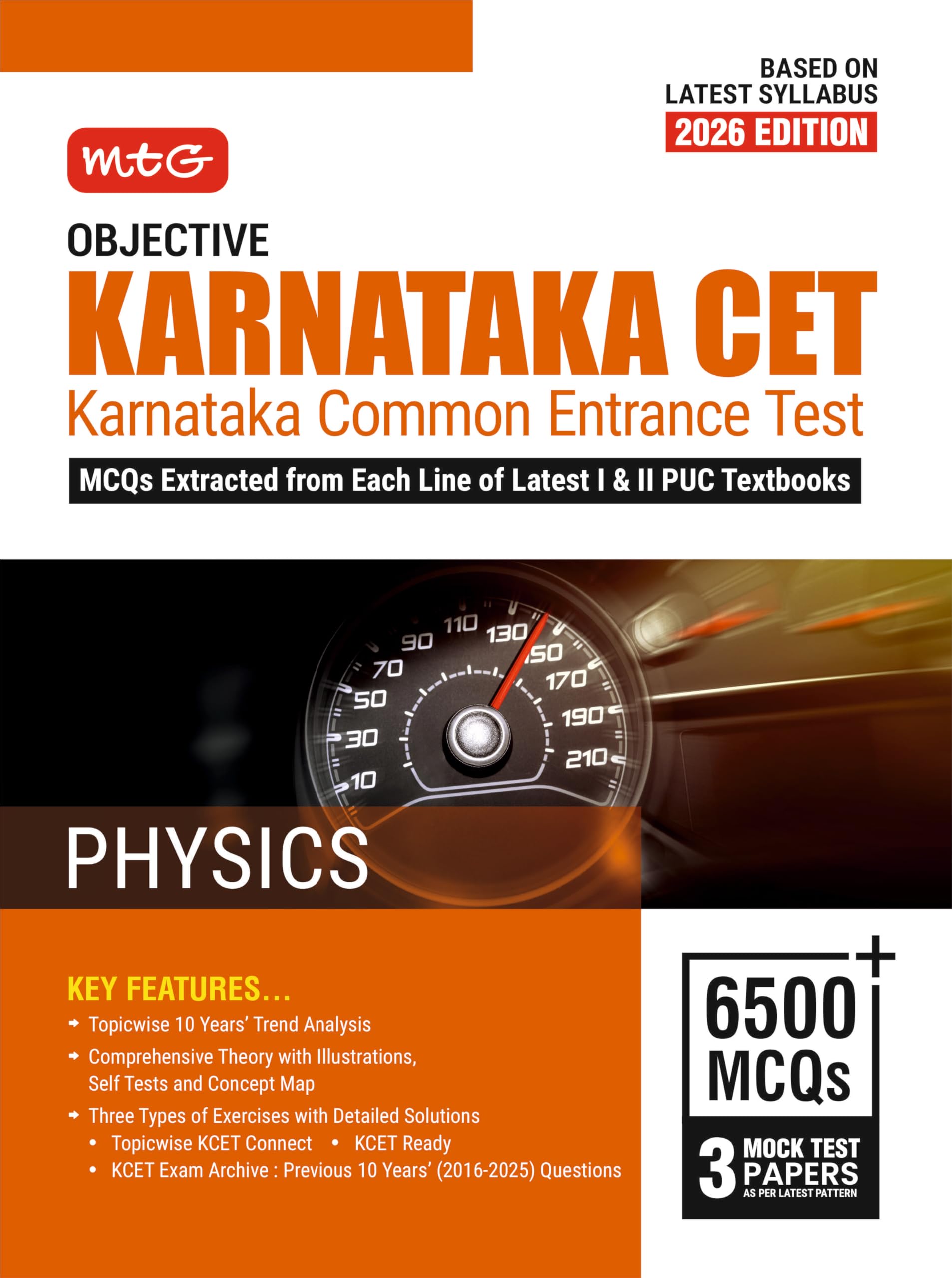 MTG Objective Karnataka CET (KCET) Physics Book For 2026 Exam | Topicwise Comprehensive Theory with Previous 10 Years Solved Que