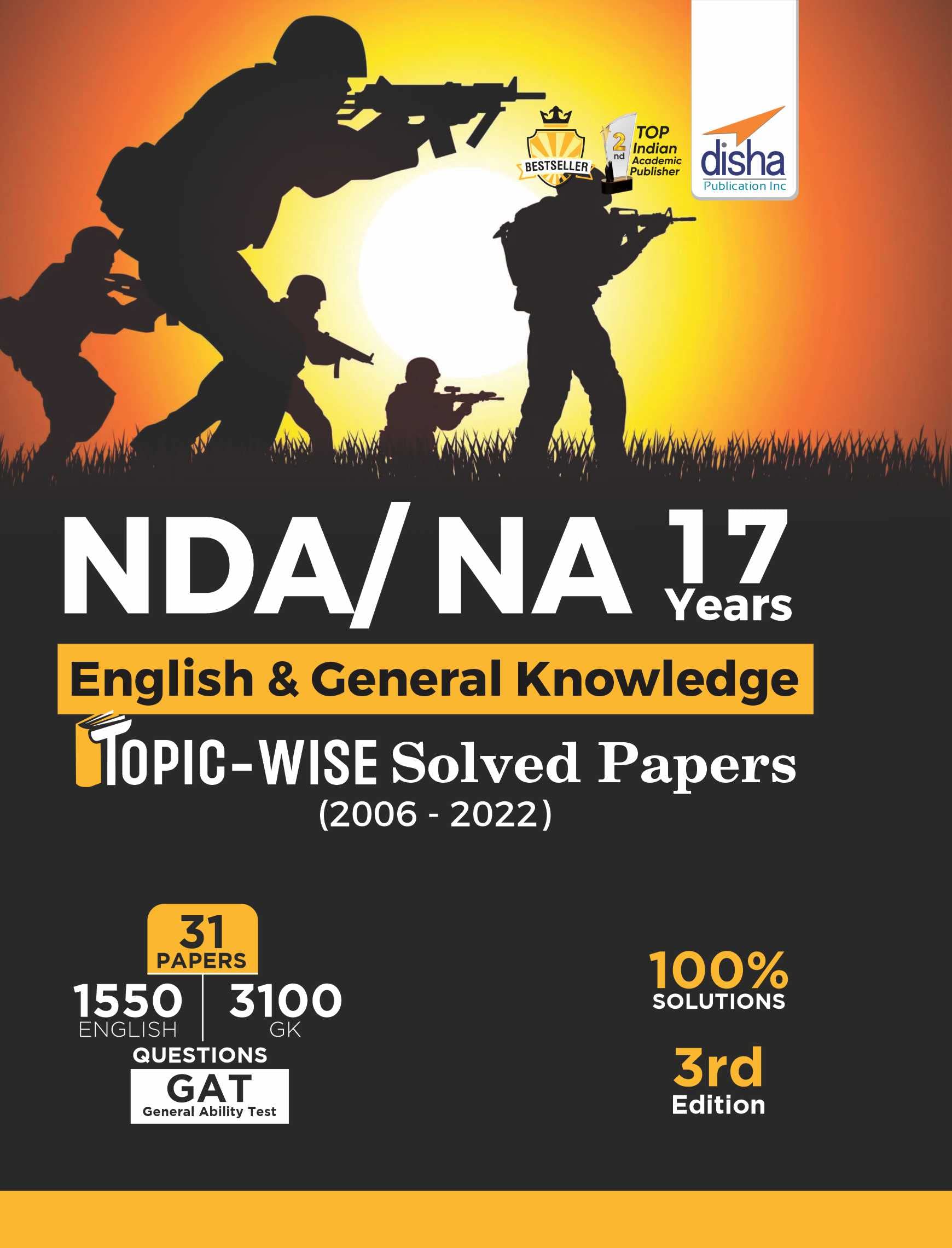 Nda/ Na 17 Years English & General Knowledge TopicWise Solved Papers (2006  2022) 3Rd Edition