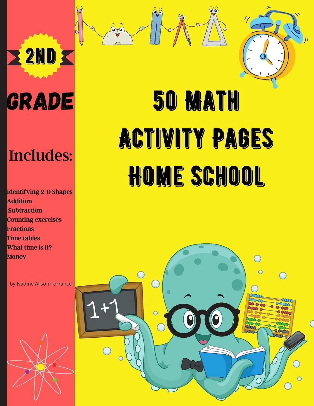 50 Math Activity Pages Home School 2Nd Grade: Builds And Boosts Key Skills Including Math Drills And Vertical Multiplication Pro