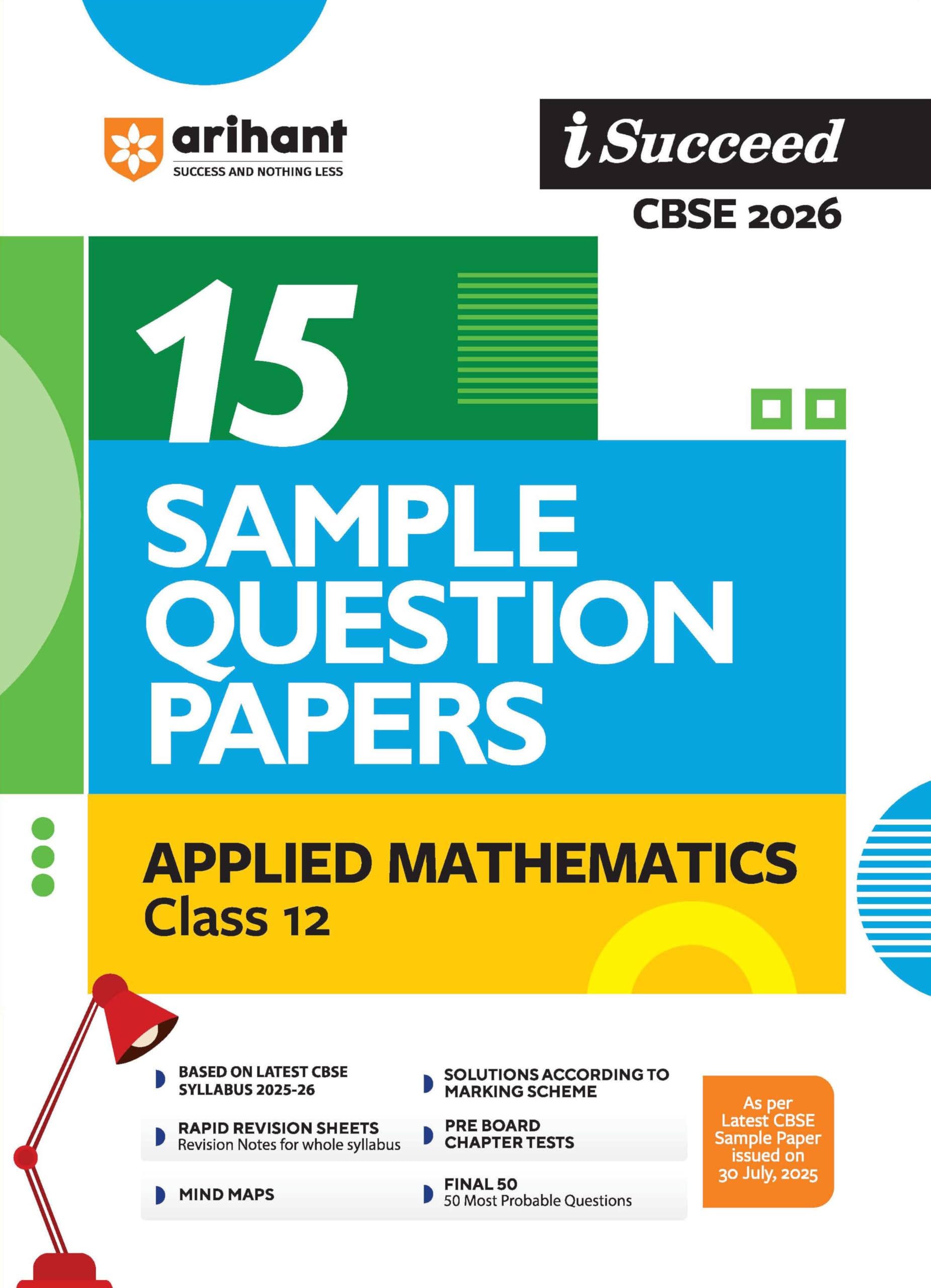 Arihant I Succeed Cbse Sample Question Papers Class 12 Applied Mathematics Exam 2026 | 15 Sample Papers | Based On Latest Cbse S