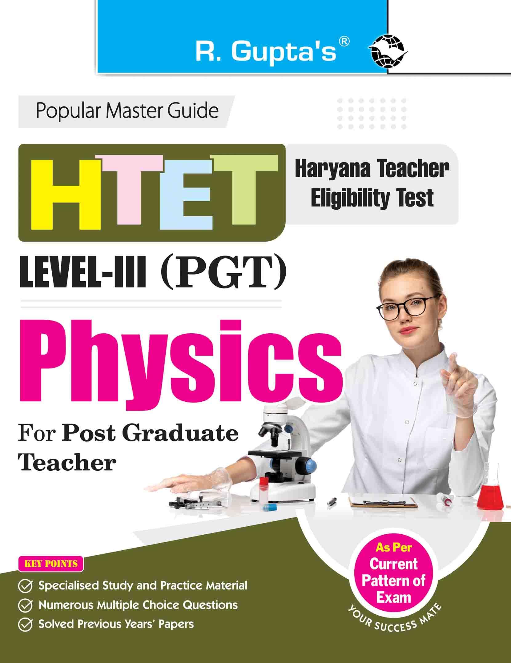 HTET: PGT (Post Graduate Teacher) PHYSICS (Level III) Exam Guide