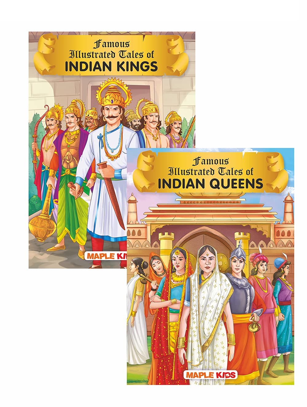 Story Books for Kids  Indian Kings and Queens (Set of 2 Books) (Illustrated)  Age 6+  English Short Stories for Children  Re