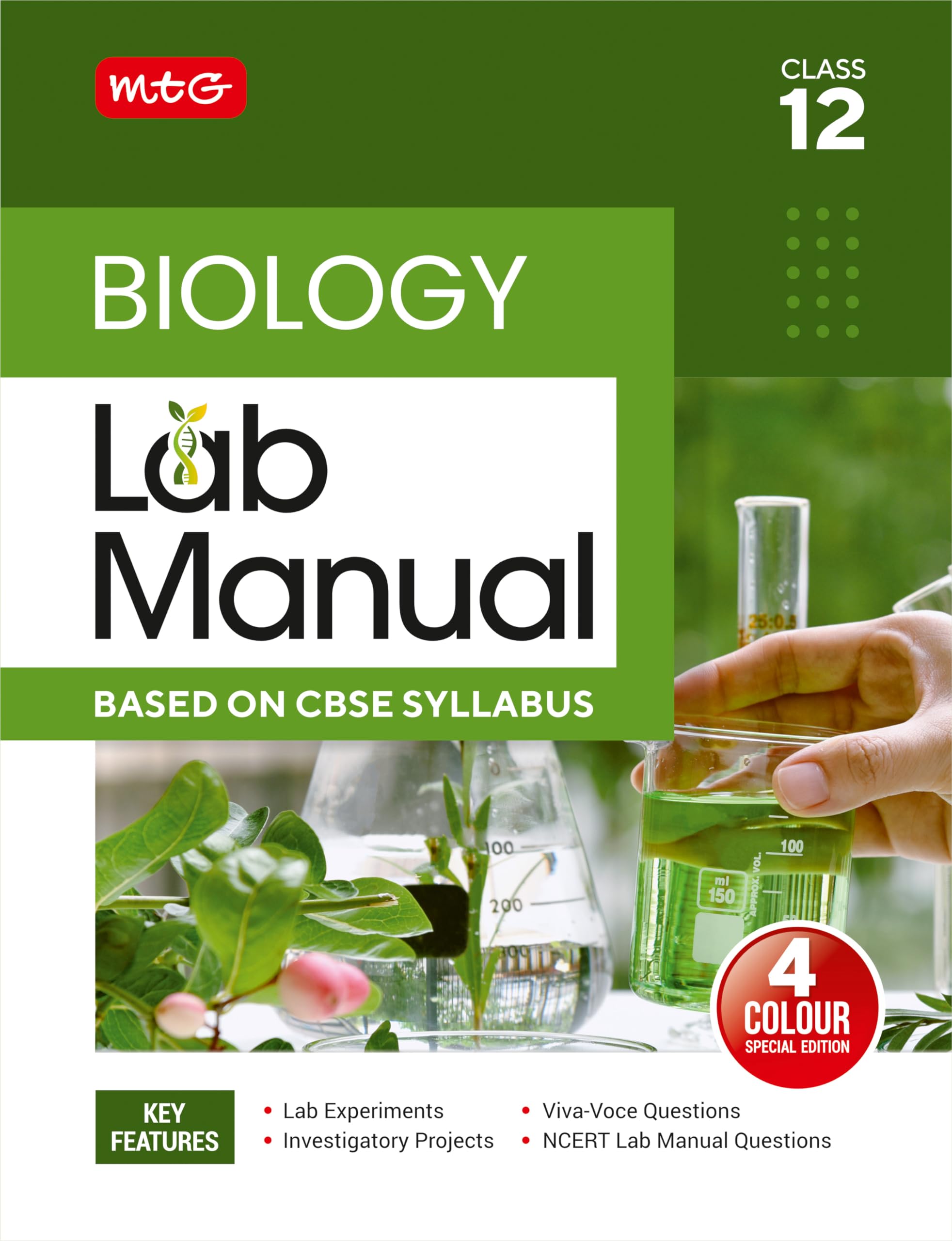 MTG Lab Manual Class 12 Biology Book | Based on CBSE Syllabus | Lab Experiments, VivaVoce Question & NCERT Lab Manual Question 