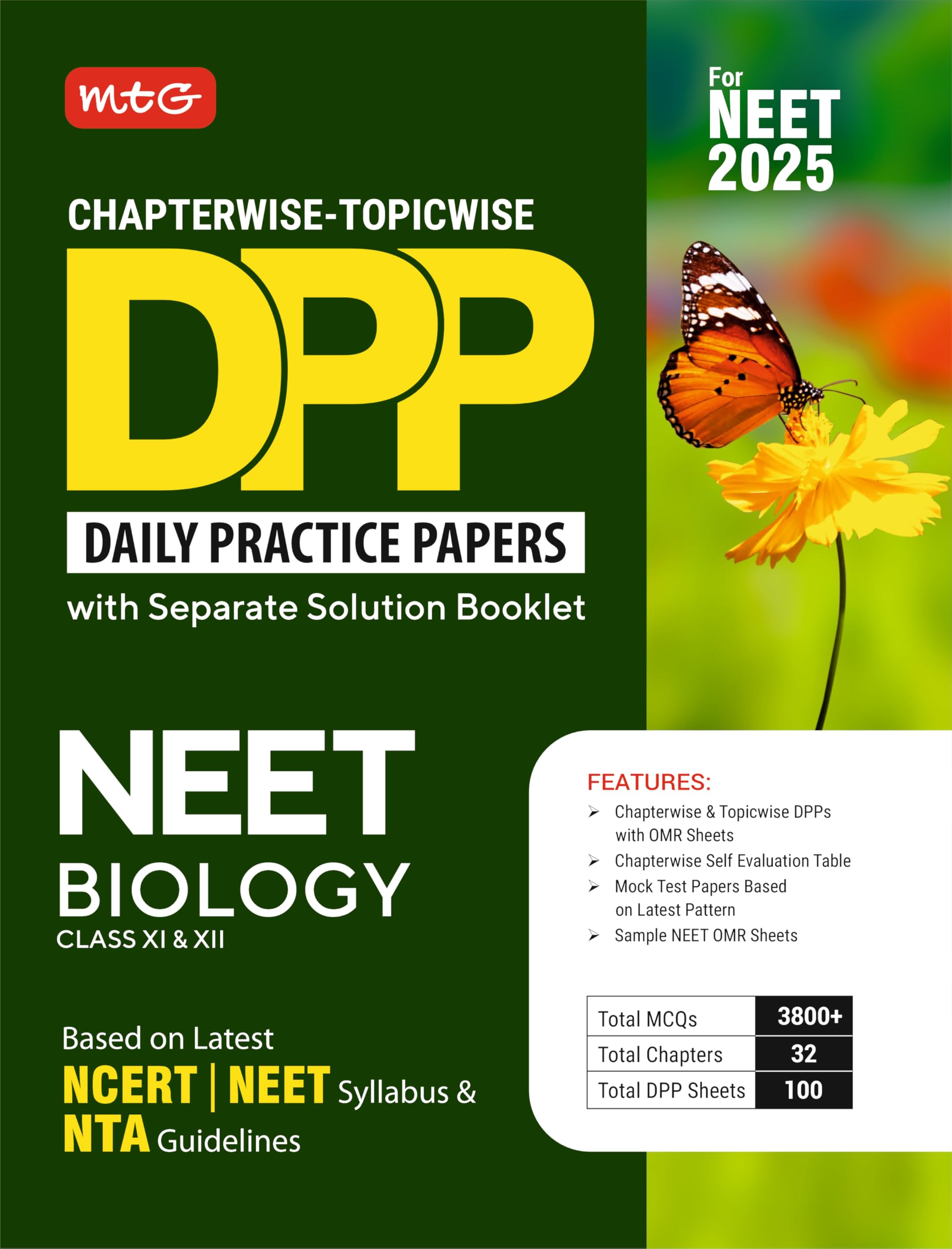 MTG Chapterwise Topicwise DPP NEET Biology (Daily Practice Papers) With Separate Solution Booklet | Mock Test Papers & OMR Sheet