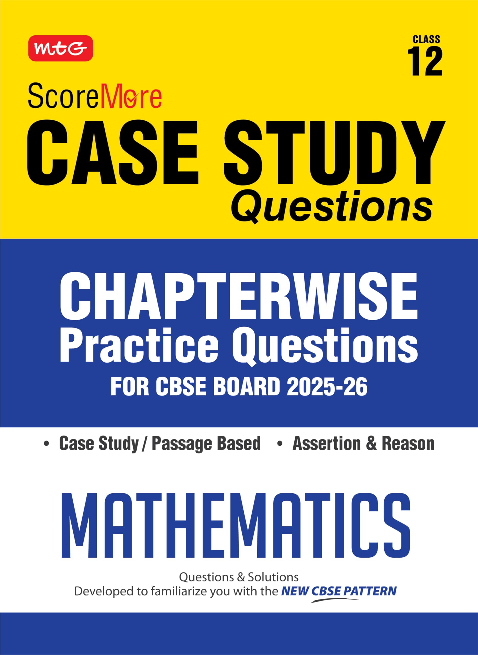 MTG CBSE Class12 ScoreMore Case Study Chapterwise Practice Questions Bank Mathematics For 2026 Exam