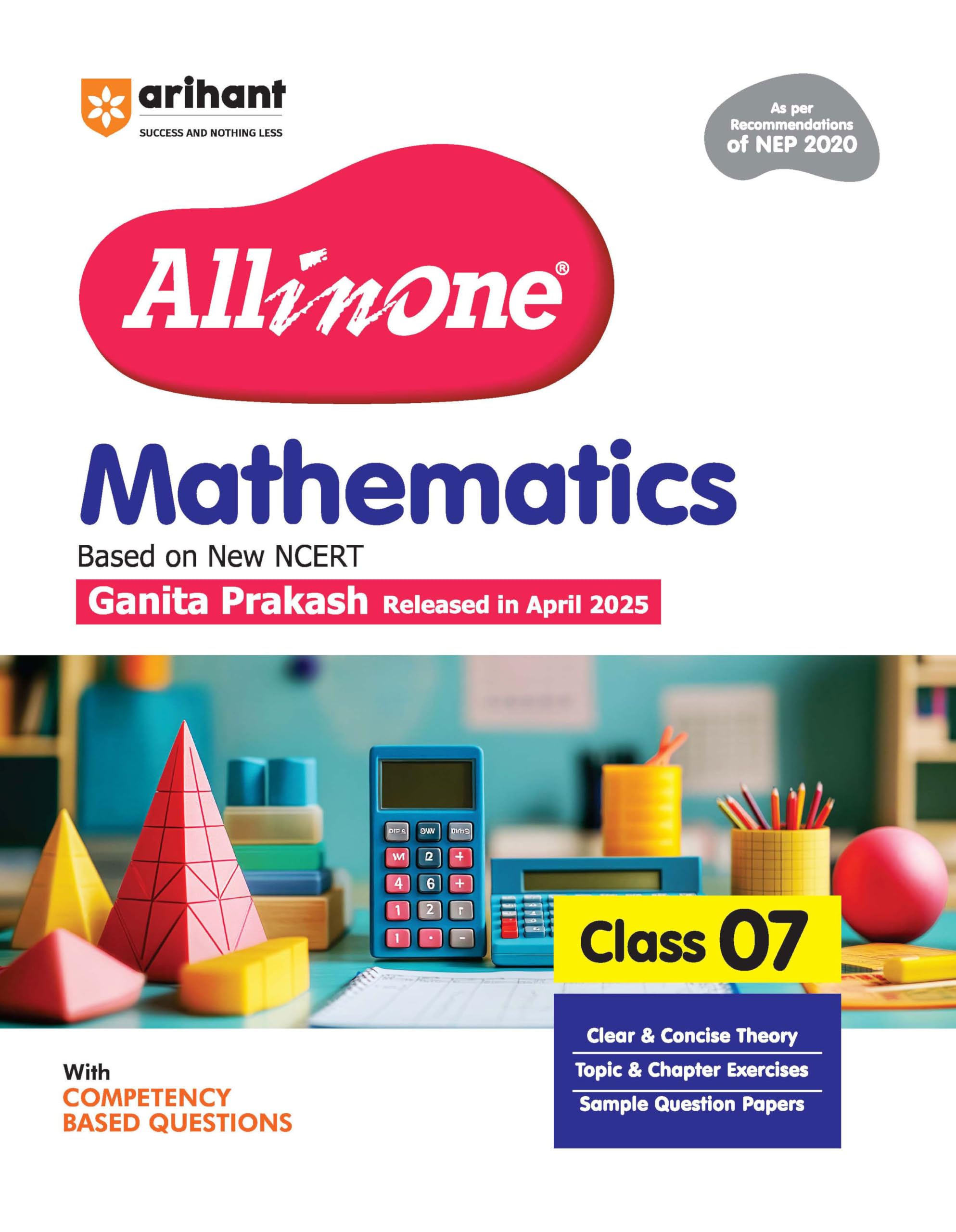 Arihant All In One Mathematics Class 7 For Cbse Exam 202526| Latest NcertBased Book | Full Syllabus Coverage With Chapterwise 