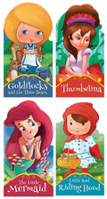 Cut Out Story Books: Fairy Tales Pack 3 (Set of 4 Books) (GOLDILOCKS, THUMBELINA, RED RIDING HOOD , LITTLE MERMAID) (Cutout Book