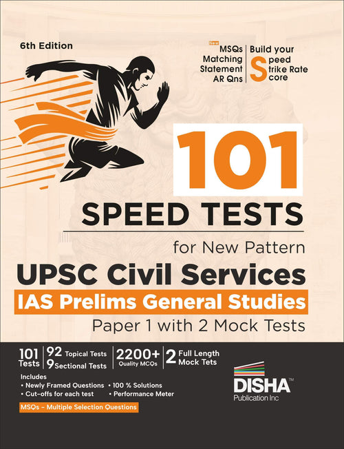 101 Speed Tests For New Pattern Upsc Civil Services Ias Prelims General Studies Paper 1 With 2 Mock Tests  6Th Edition