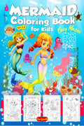 Mermaid Coloring Book for Kids & Easy Mazes Ages 48 : Amazing Coloring Pages for Girls and Kids  Unique Beautiful Mermaids and