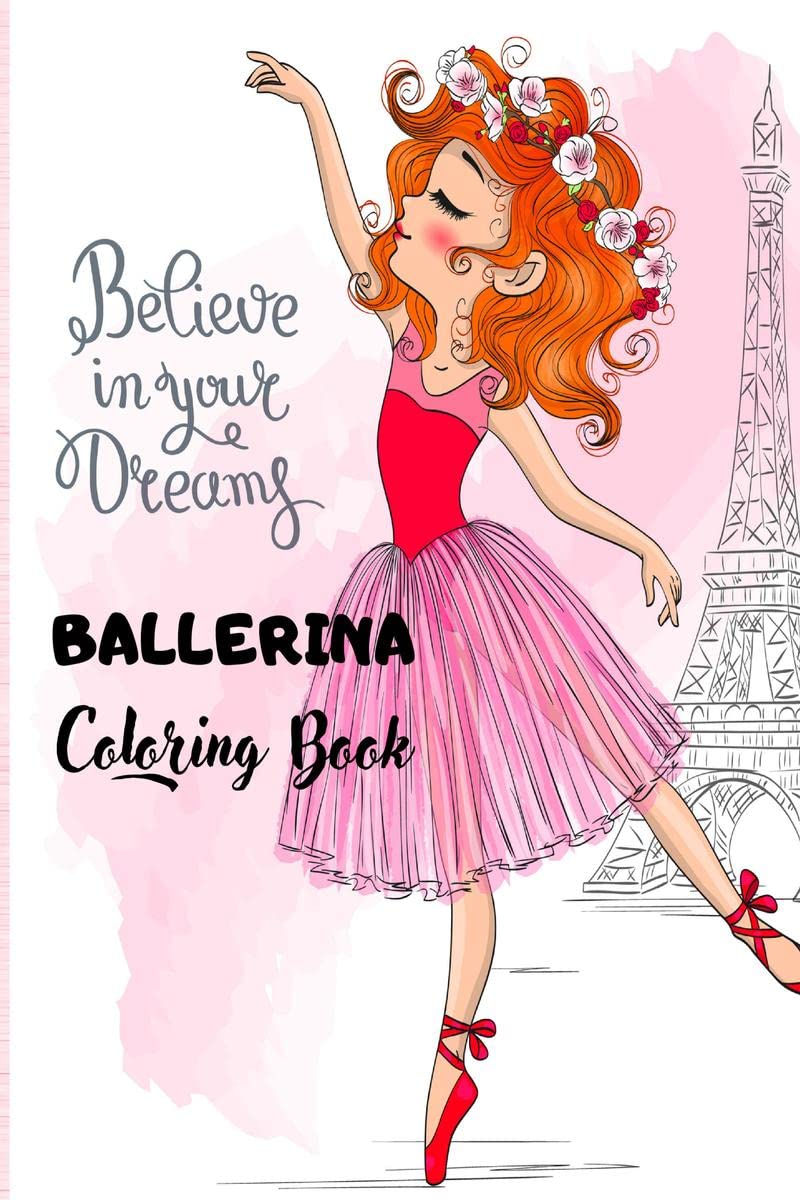 Ballerina Coloring Book : This coloring book is perfect for little ballet lovers!