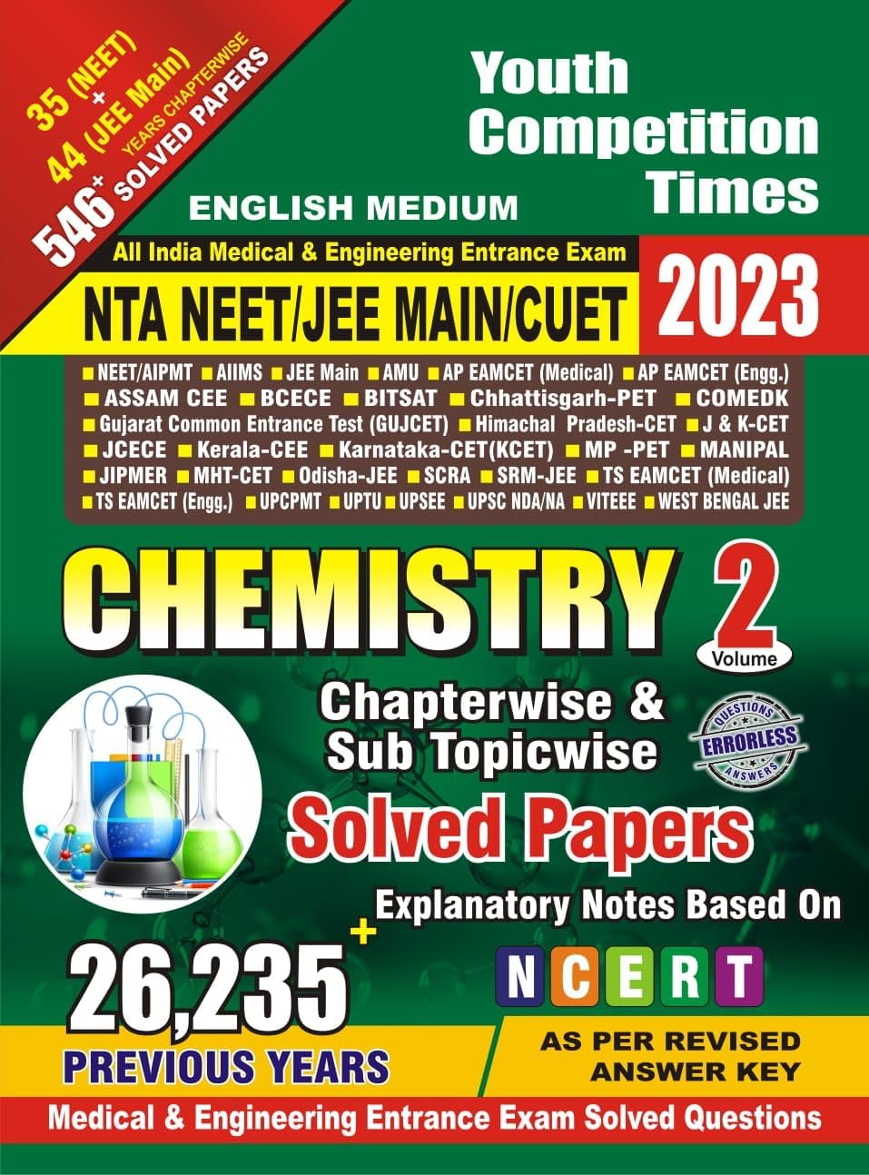 Chemistry Volume 1 | All India Engineering Entrance Exams | Chapterwise Solved Papers Based on NCERT | JEE MAINS | English Mediu