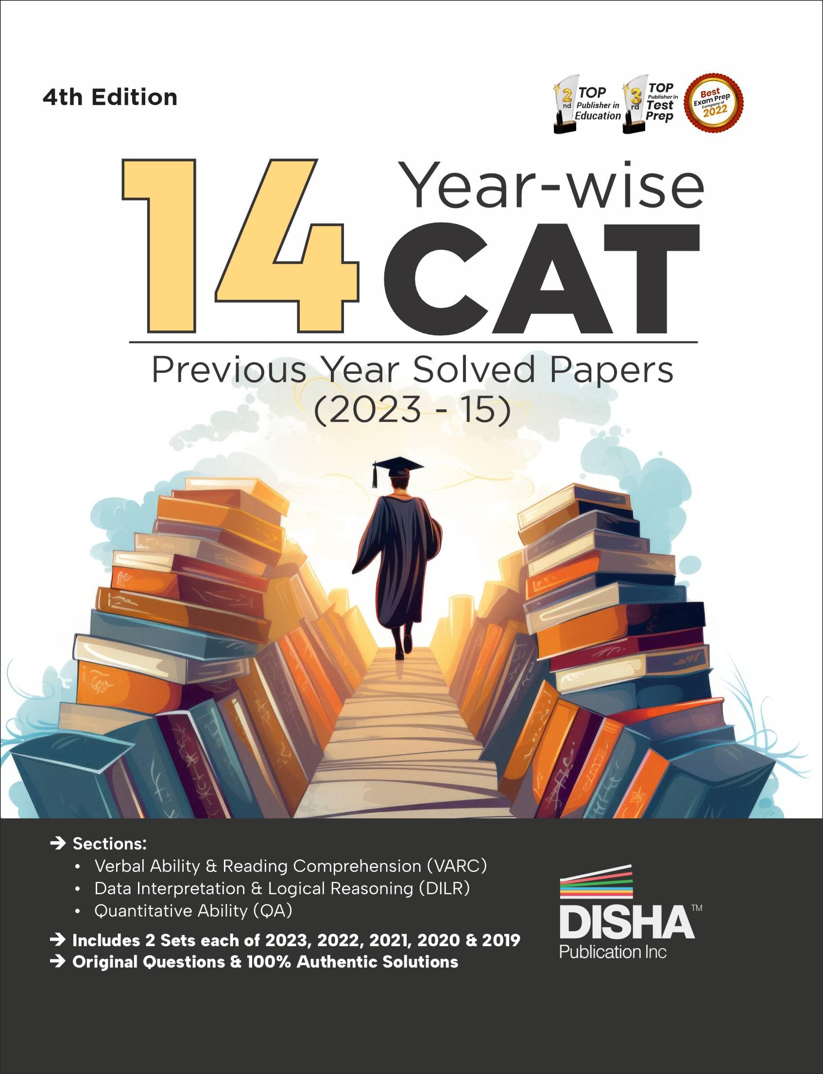 14 YearWise Cat Previous Year Solved Papers (2023  15) 4Th Edition | Qa, Dilr & Varc Questions Pyqs | Quantitative Ability, Da