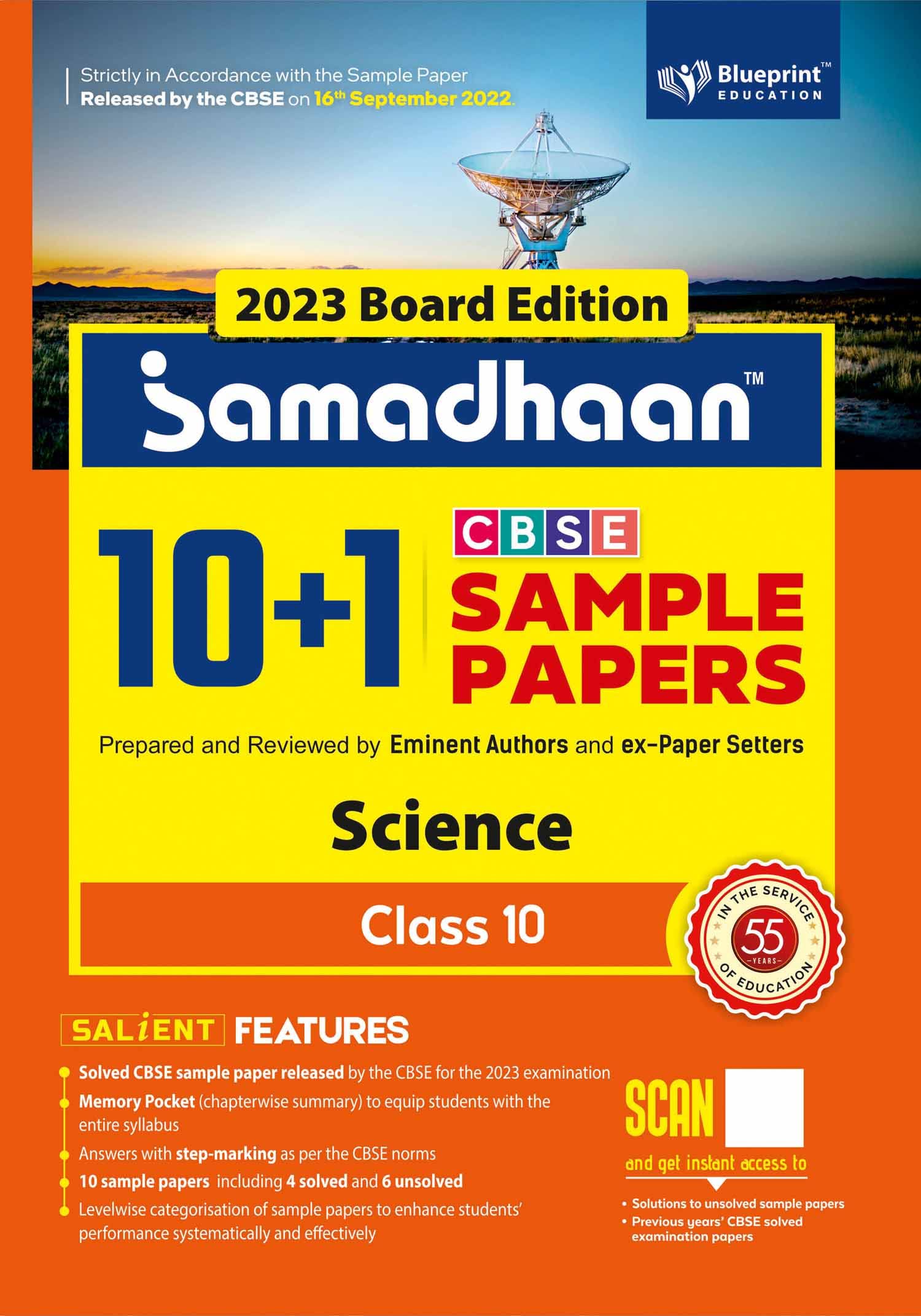 Samadhaan 10+1 Cbse Sample Papers Class 10 Science For 2023 Cbse Board Exam (Based On Cbse Sample Paper Released On 16Th Septemb