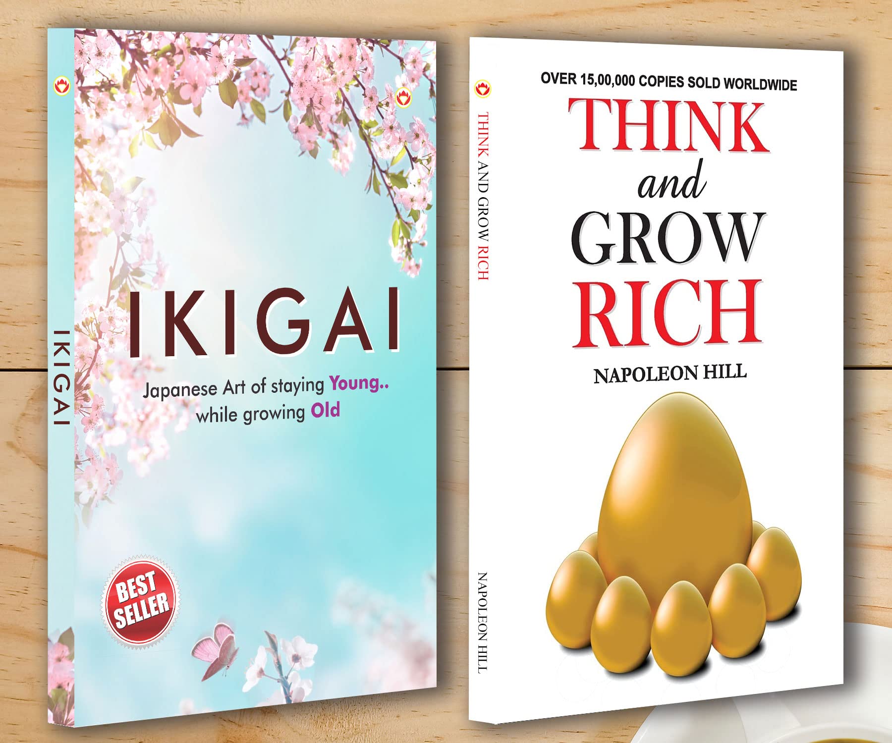 Ikigai : Japanese Art of staying Young.. While growing Old + Think And Grow Rich