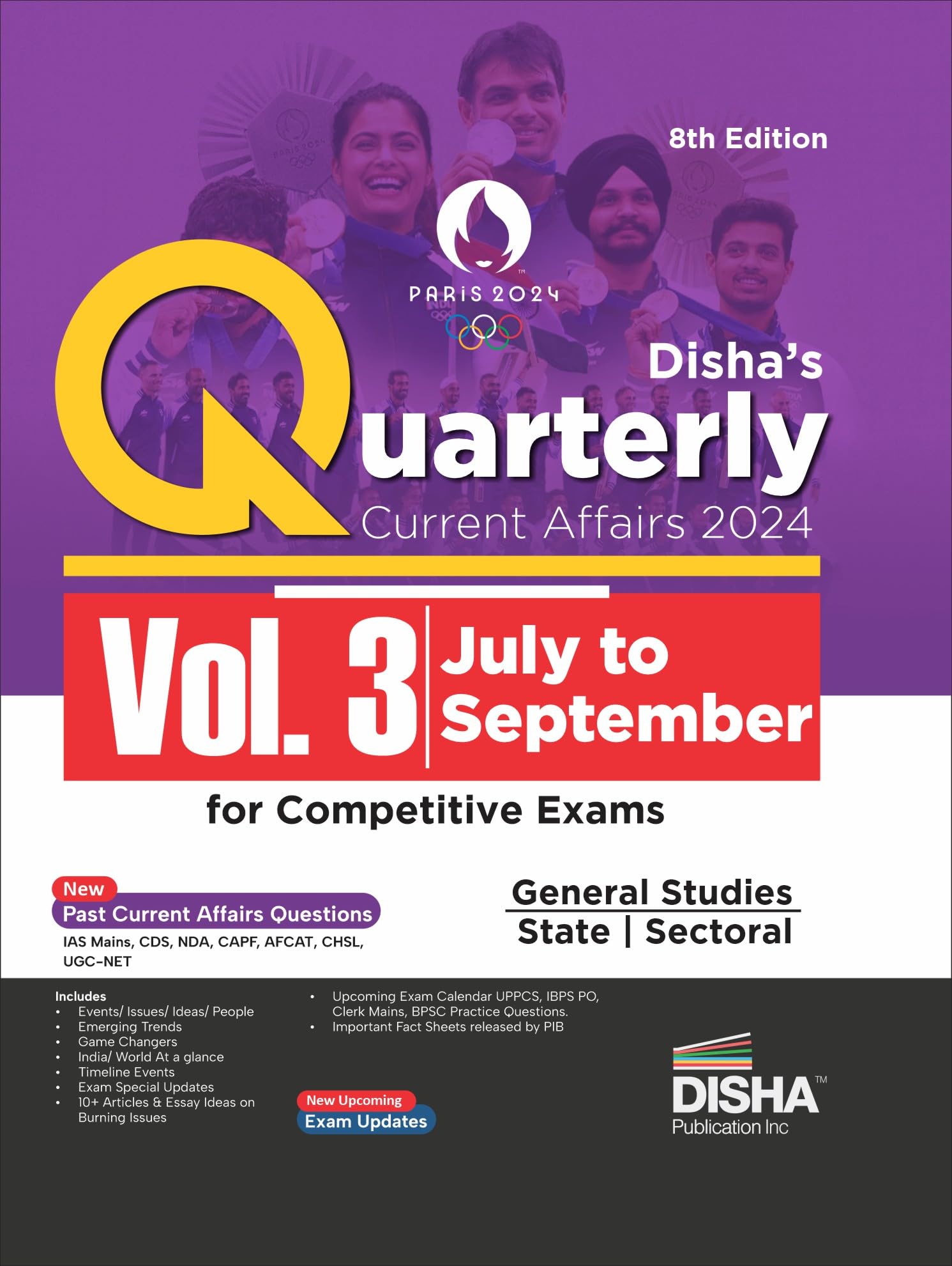 Quarterly Current Affairs 2024 Vol. 3  July To September For Competitive Exams 8Th Edition | Latest Updates | General Knowledge
