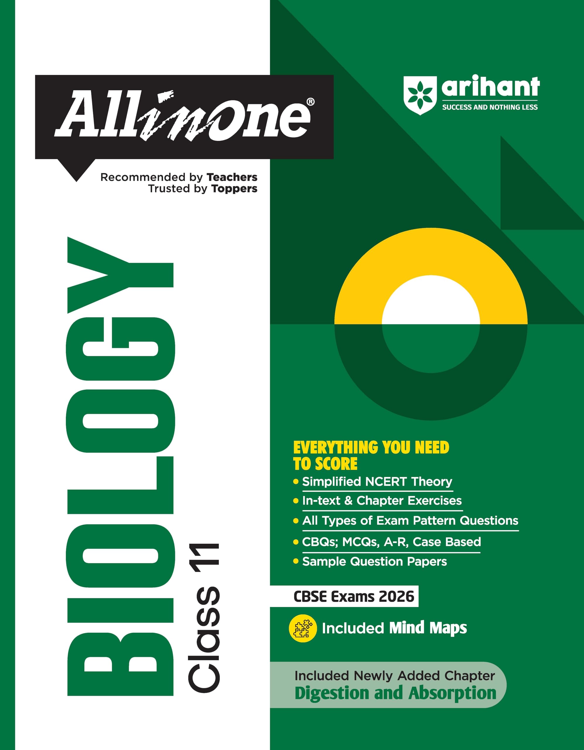 Arihant All In One Biology Class 11 For Cbse Exams 202526 | Revised Edition As Per Latest Syllabus | Simplified Theory, In Text