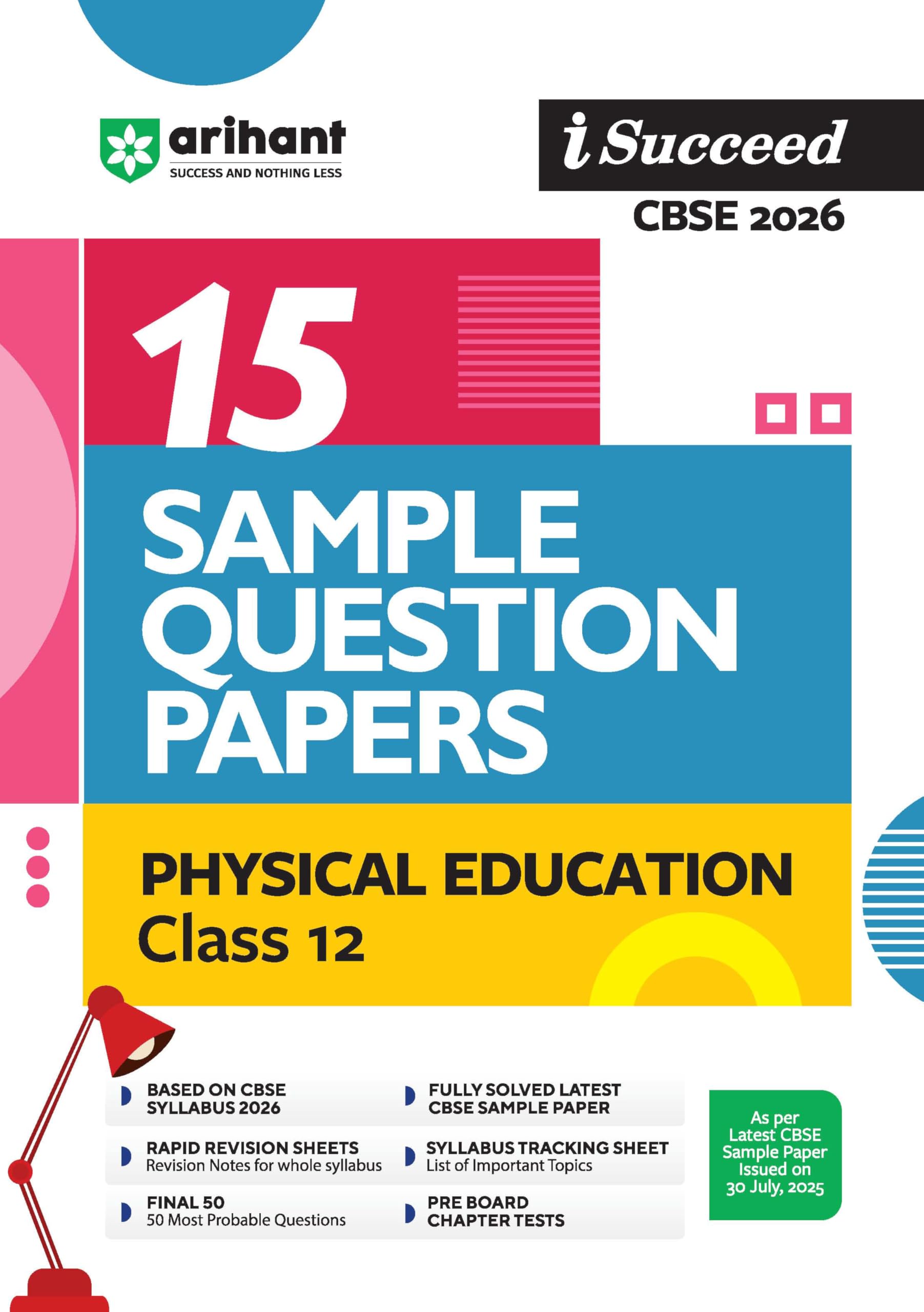 Arihant I Succeed Cbse 15 Sample Question Papers Physical Education Class 12 For Exam 2026 | Based On Latest Cbse Syllabus | Wit