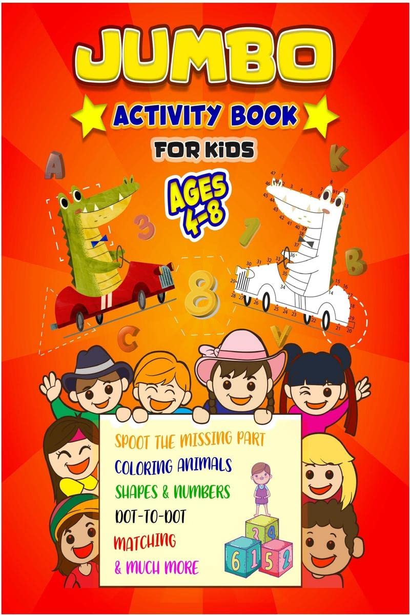 Jumbo  Activity Book for Kids: Best Gift Ever! Workbook for Learning| Color by Number| DOTtoDOT| Drawing|Trace the numbers 1