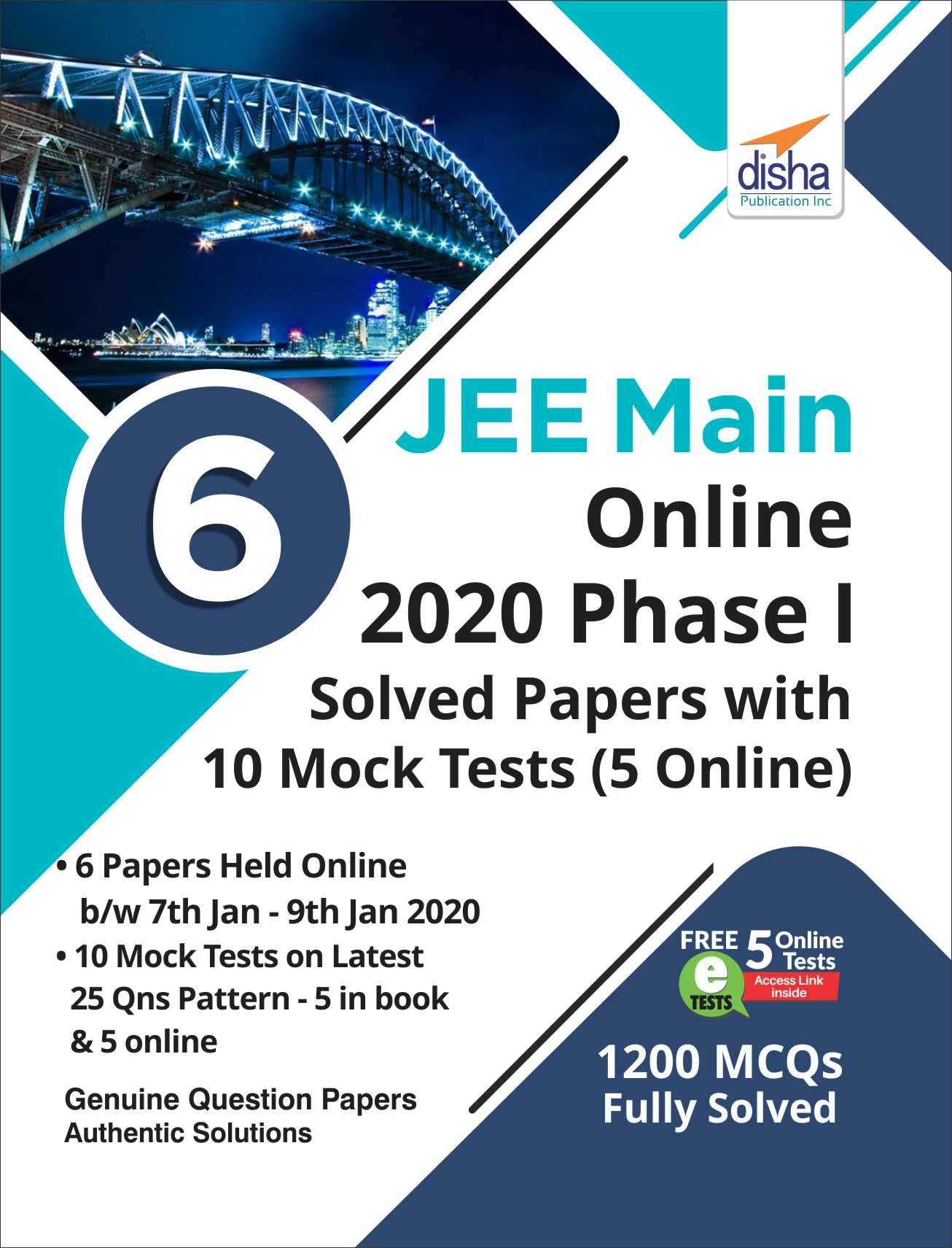 6 Jee Main Online 2020 Phase I Solved Papers With 10 Mock Tests (5 Online)