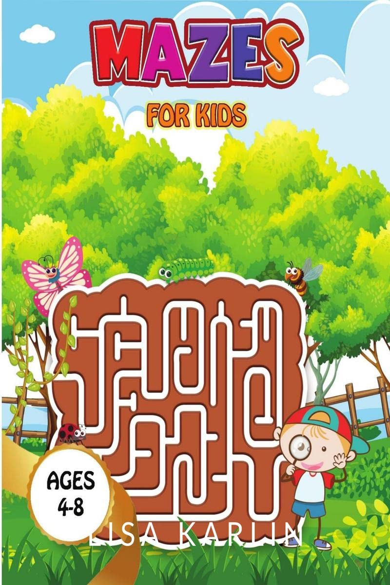Mazes for kids, Ages 48 : Amazing SPACE Maze Activity Book | Age 46 | Many rockets, astronauts | Workbook for Games, Puzzles, 