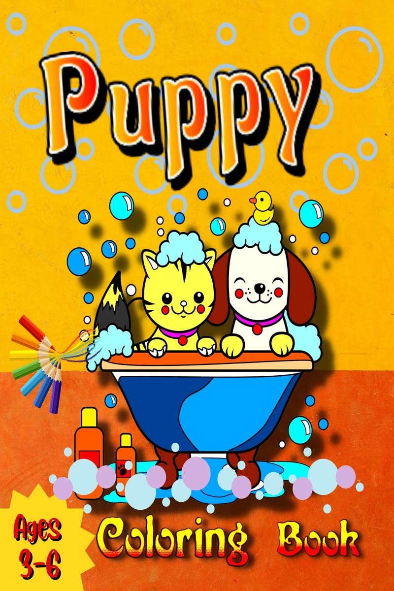 Puppy Coloring Book : Great Gift for Boys & Girls, Ages 38
