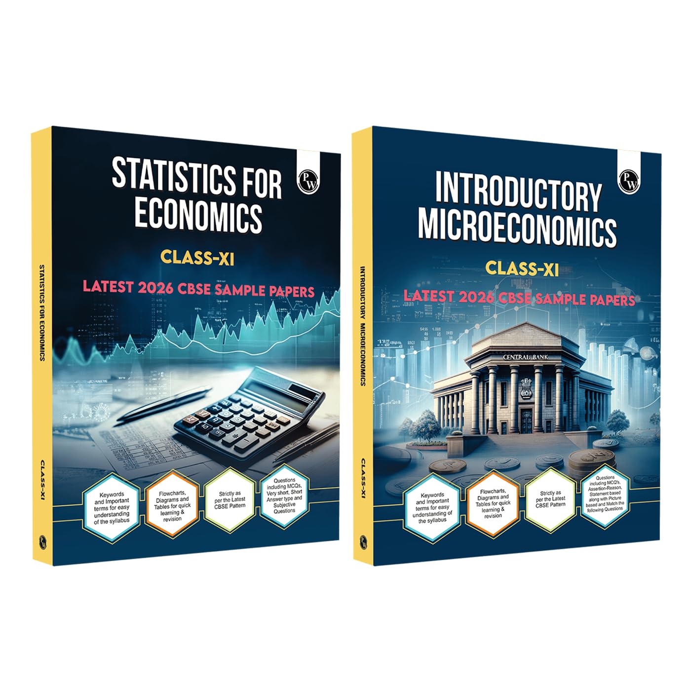 PW CBSE Class 11 Statistics for Economics & Introductory Microeconomics Combo Set of 2 Books | Chapterwise Textbook l 500+ MCQs