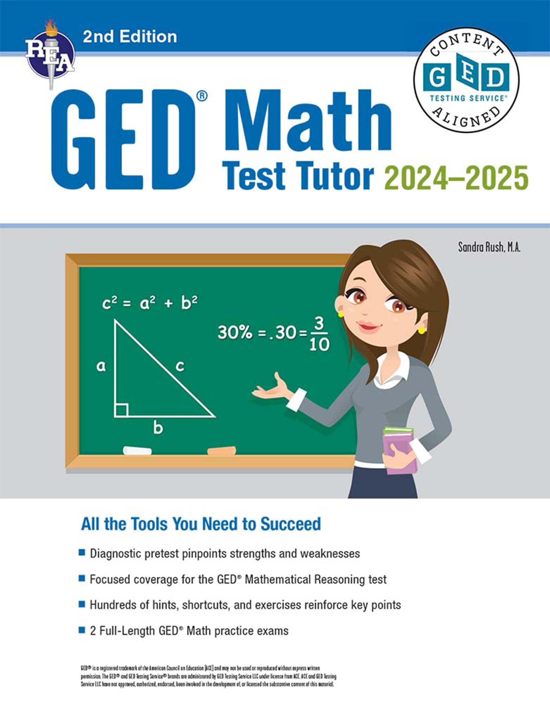 GED Math Test Tutor, For the 20242025 GED Test: All the Tools You Need to Succeed (GED Test Preparation)