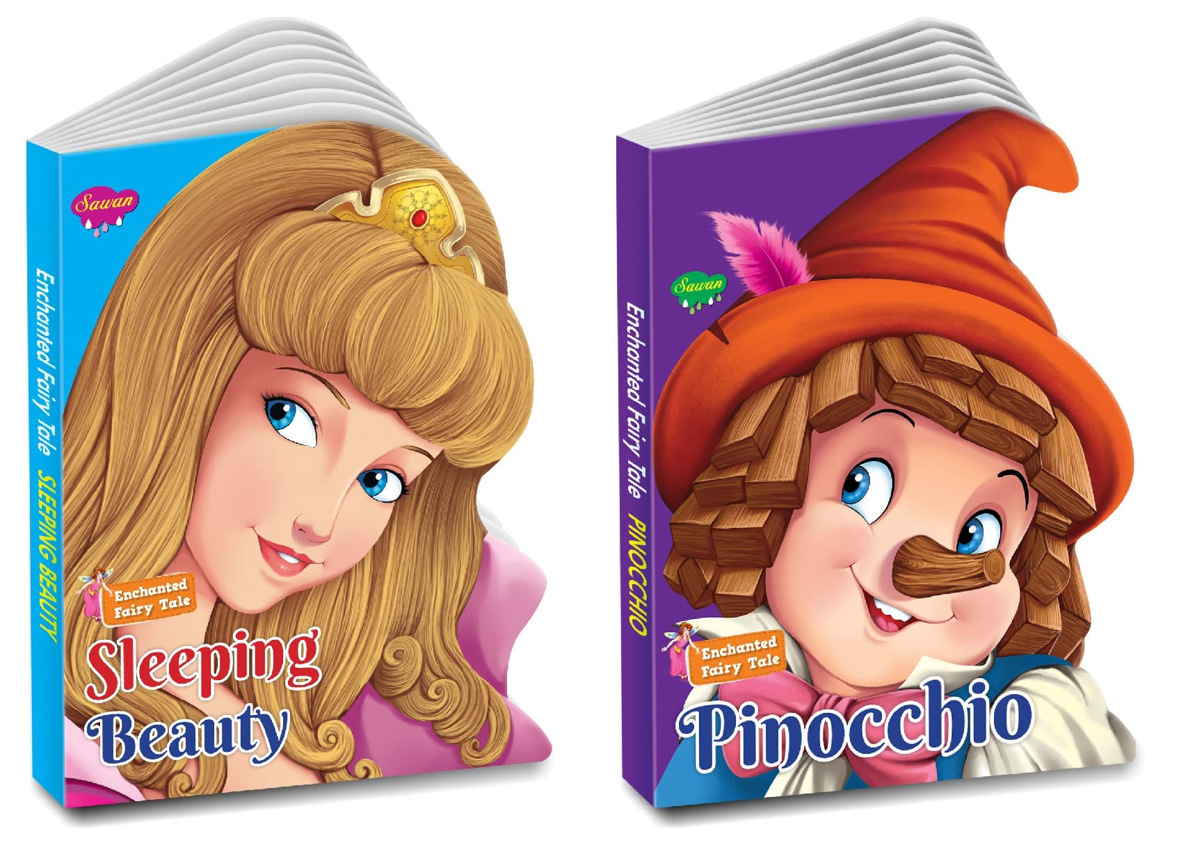 Sawan Enchanted Fairy Tale Story Books | Pack Of 2 Books | Cut Out Die Cut Shape Books (V8)