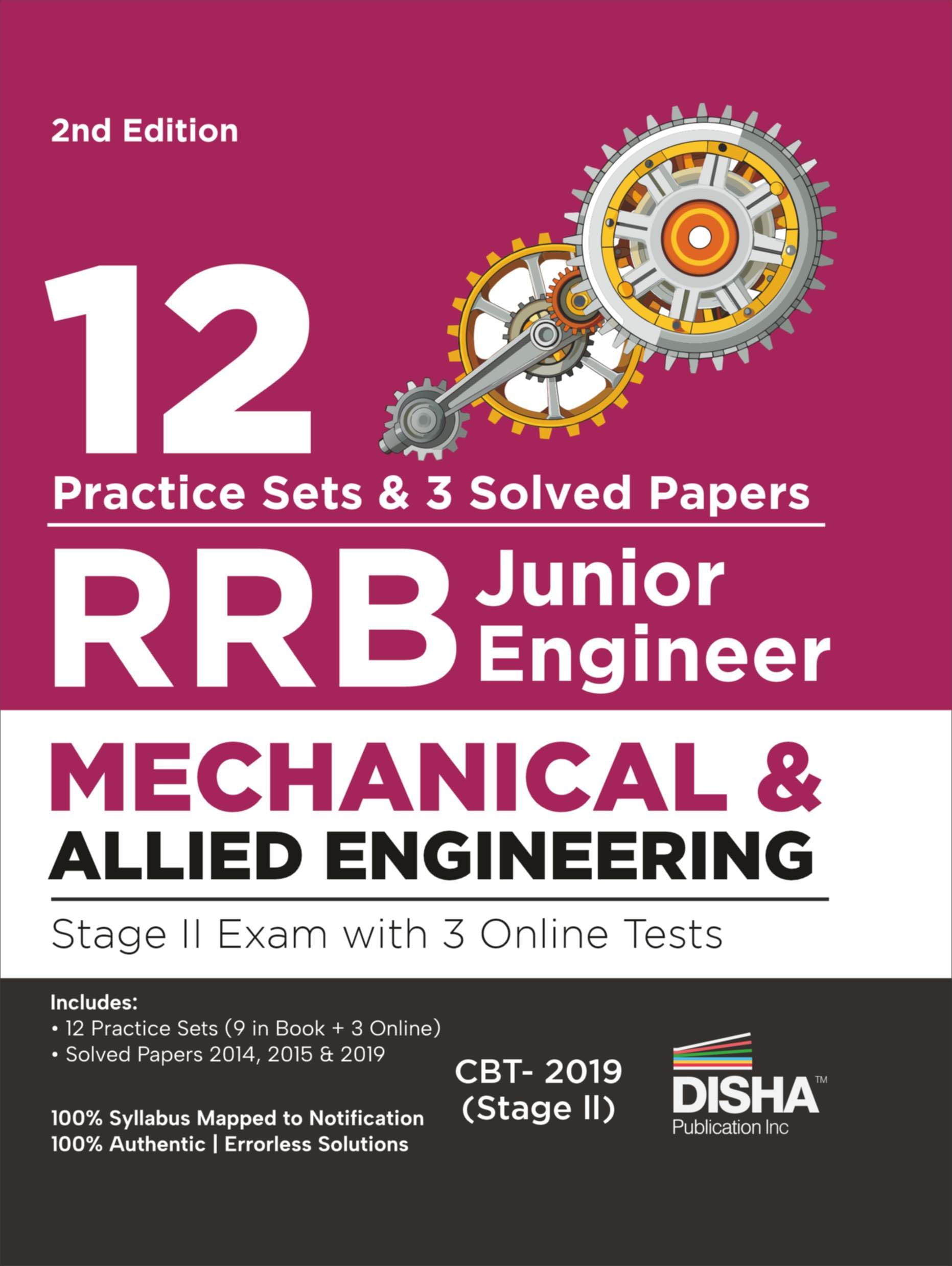 12 Practice Sets For Rrb Junior Engineer Mechanical & Allied Engineering Stage Ii Exam With 3 Online Tests 2Nd Edition