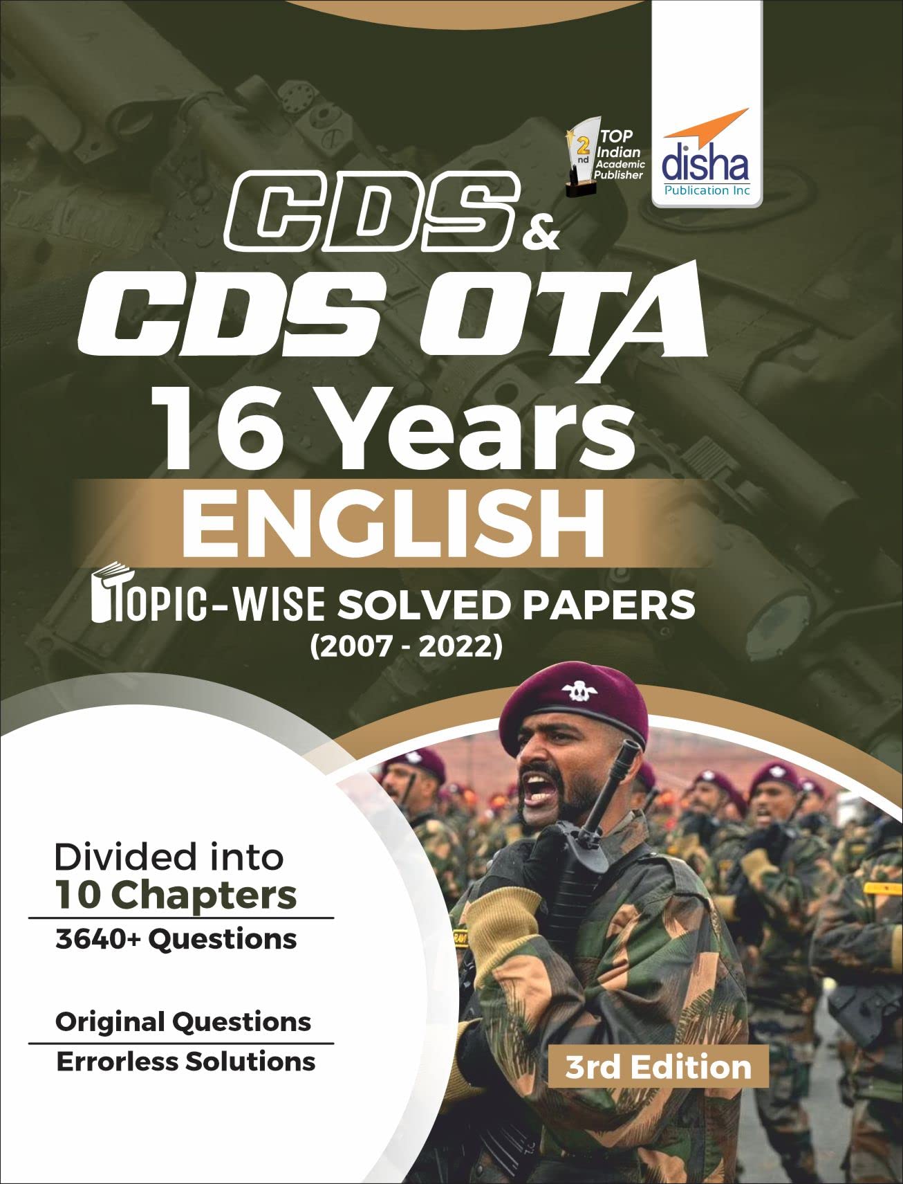 Cds & Cds Ota 16 Years English Topic Wise Solved Papers (2007  2022) 3Rd Edition