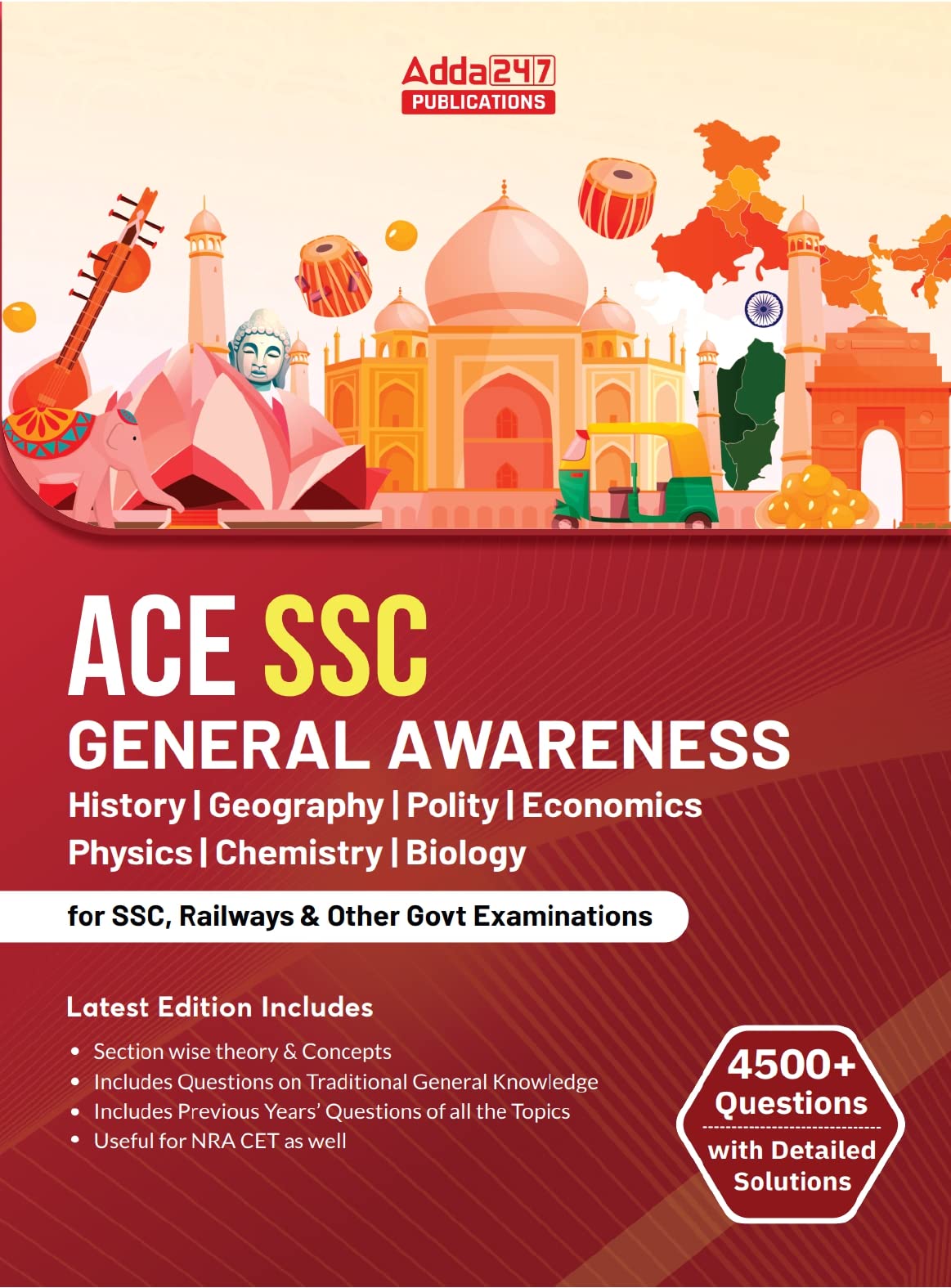 Ace Ssc General Awareness For Ssc Cgl, Chsl, Cpo, Gd And Other Govt. Exams(English Printed Latest Edition) By Adda247