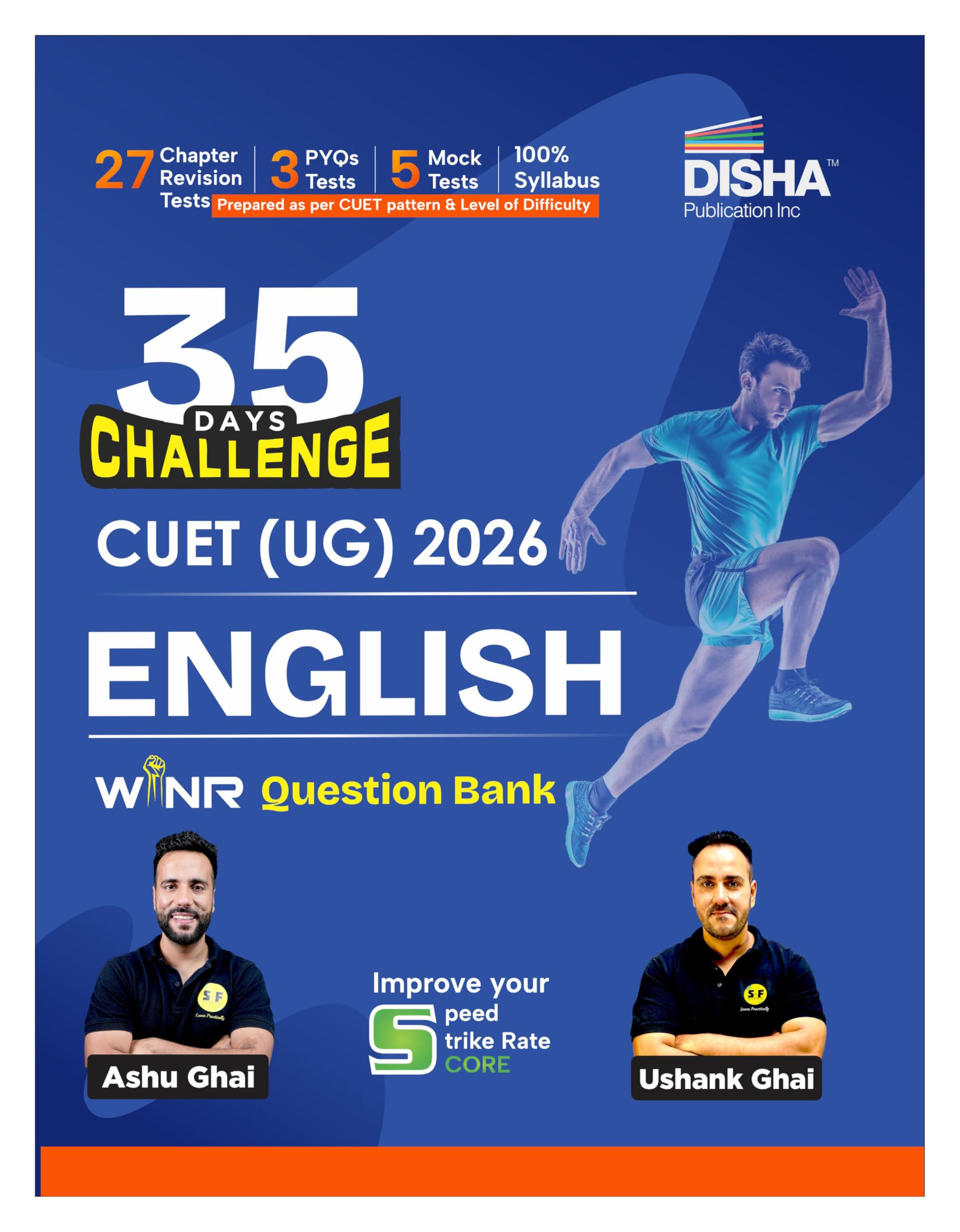 Disha 35 Days Challenge Cuet (Ug) 2026 English Language Winr Question Bank By Ashu Ghai & Ushank Ghai | Pyqs & Practice Question