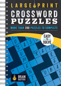 Large Print Crossword Puzzles: Over 200 Puzzles to Complete with Solutions  Include Spiral Bound / Lay Flat Design and Large to