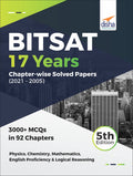 Bitsat 17 Years ChapterWise Solved Papers (2021  2005) 5Th Edition