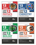 Disha Combo (4 Books) 13 Years Cbse Class 12 Solved Physics, Chemistry, Biology & English Core Previous YearWise Question Paper