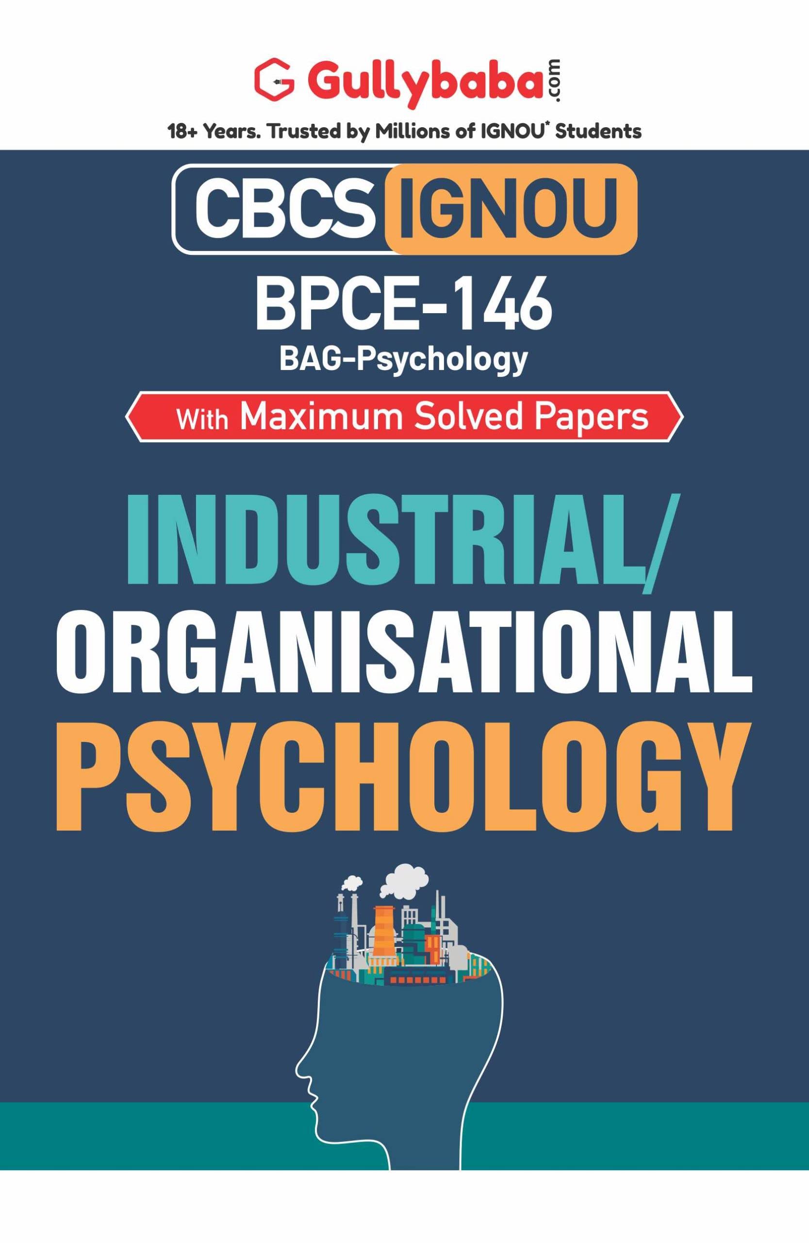 Gullybaba IGNOU BAG 6th Sem BPCE146 Industrial/Organisational Psychology in English  Latest Edition IGNOU Help Book with Solve