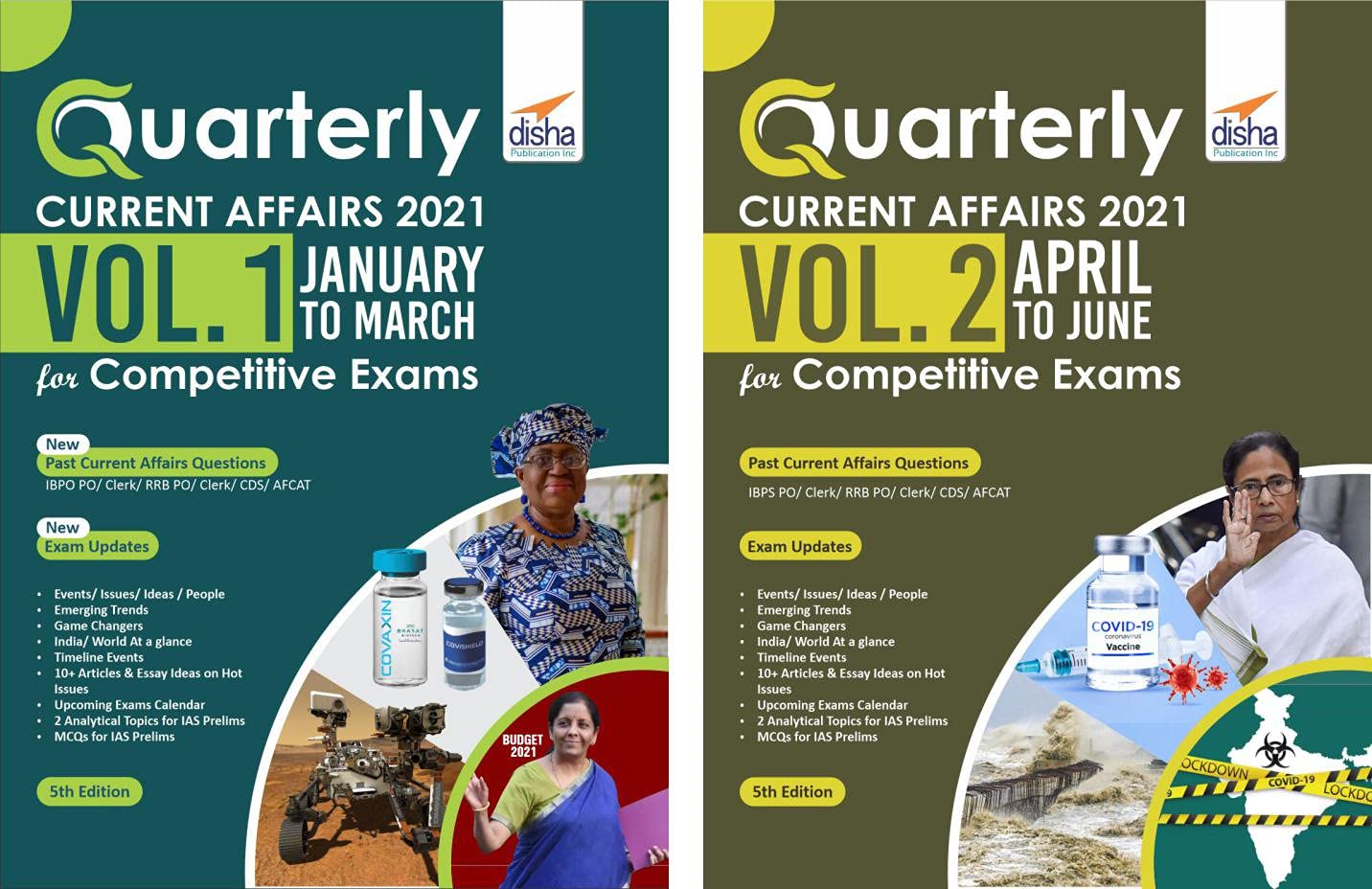 HalfYearly Current Affairs  January To June 2021 For Competitive Exams (Set Of 2 Quaterlies) 5Th Edition