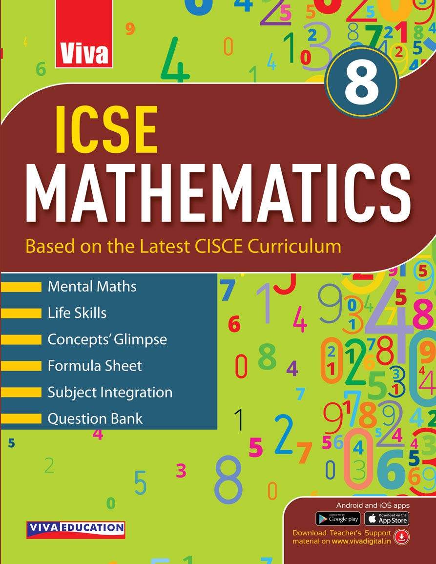 ICSE Mathematics  8, 2019 Ed.