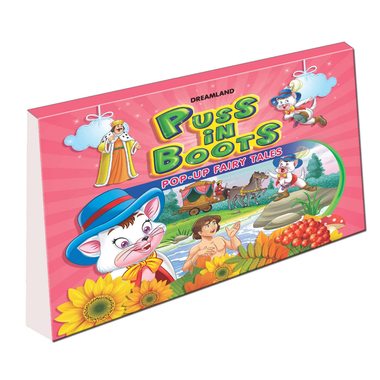 PopUp Fairy Tales  Puss In Boots Story Book For Kids Ages 37 Years | Interactive PopUp Book With Colorful Illustrations, Fun