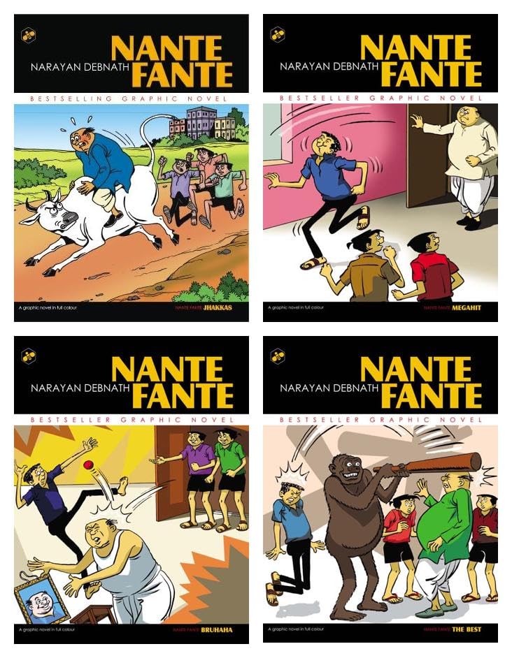 Best of Nante Fante | Collection of Four Books: Jhakkas, Megahit, Bruhaha, The Best | Bestselling Childrens Comics | Narayan D