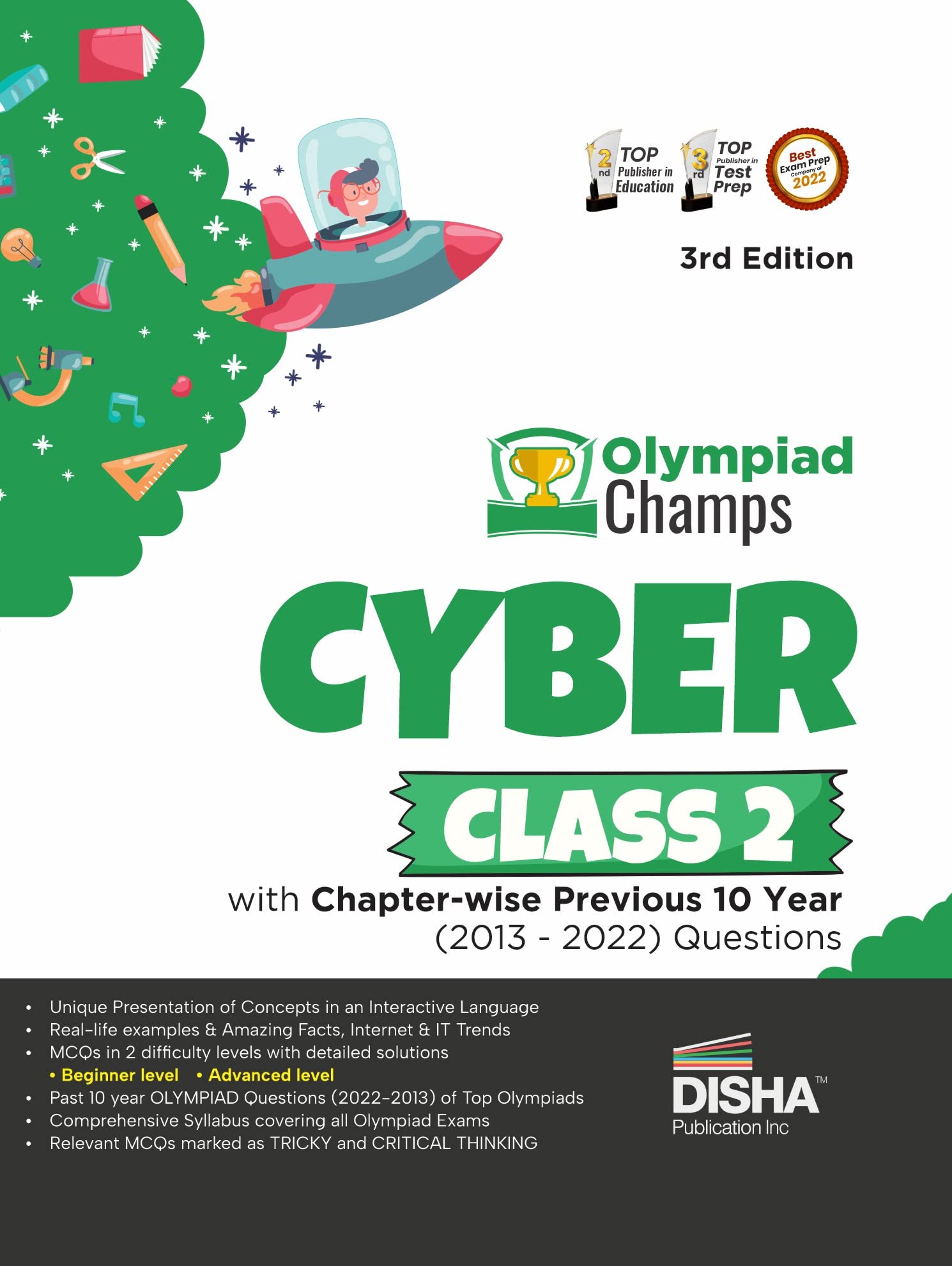 Olympiad Champs Cyber Class 2 With ChapterWise Previous 10 Year (2013  2022) Questions 3Rd Edition | Complete Prep Guide With 
