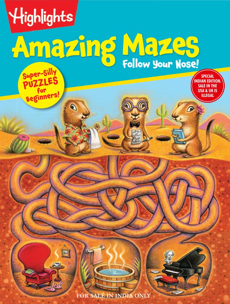 Amazing Mazes: Follow Your Nose  Super Silly Puzzles For Beginners Children Book (English)