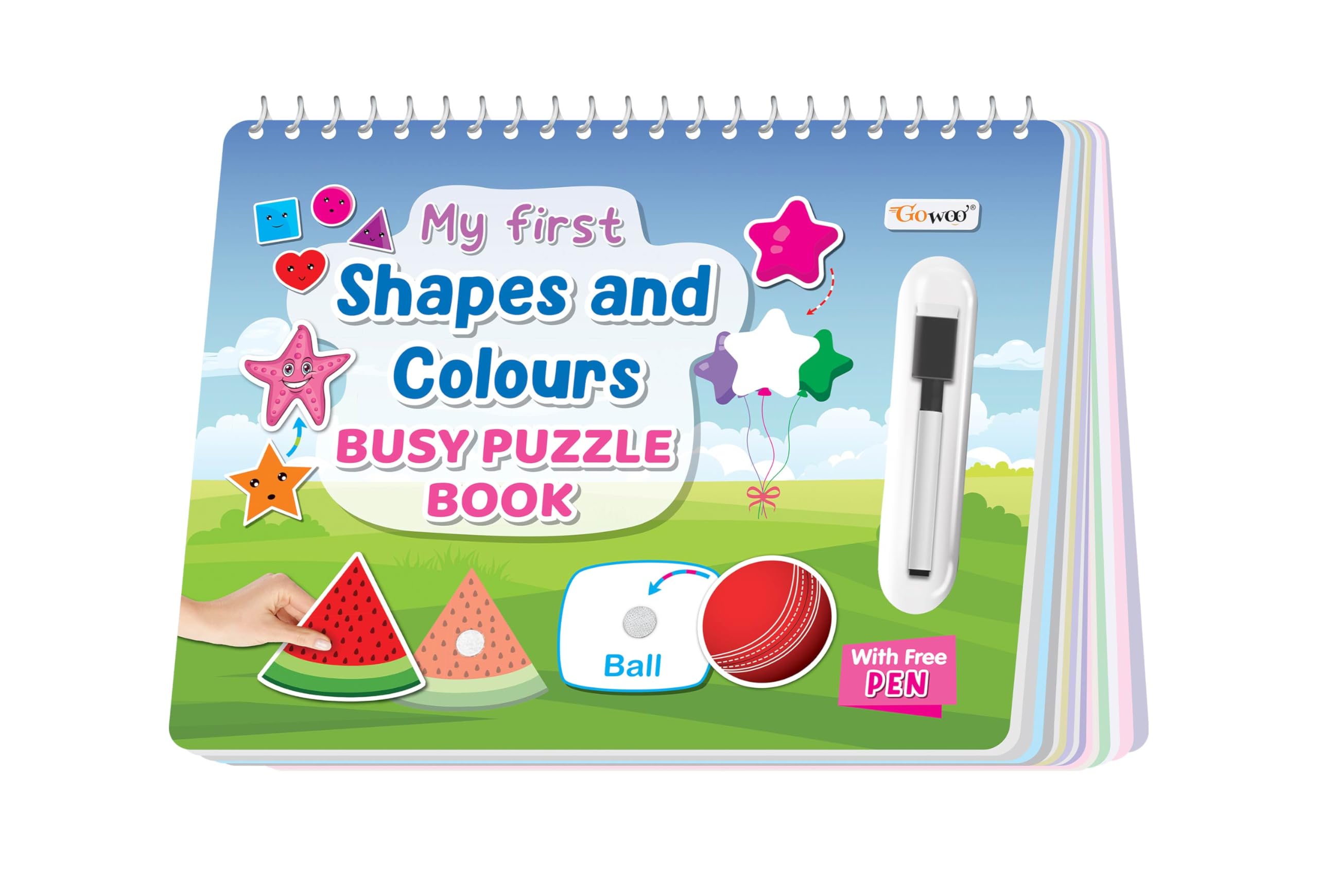 My First Shapes and Colours Busy Puzzle Book : Fun Learning Activity Book for Toddlers, Shapes and colours busy puzzle book for