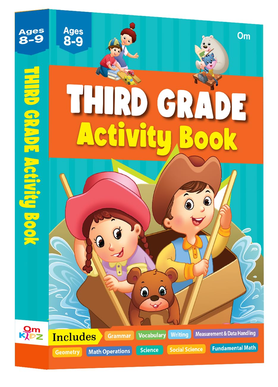 Third Grade Activity Book: 320 Pages of Practice for Ages 89  Grammar, Math Operations, Writing, Social Science, Geometry, Mea