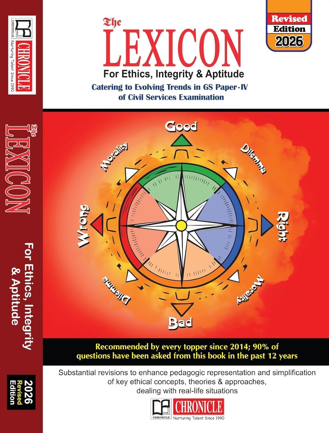 Lexicon For Ethics, Integrity & Aptitude, English Medium Gs PaperIv Civil Services Exam Guide, 2026 Revised Edition By Chronicl