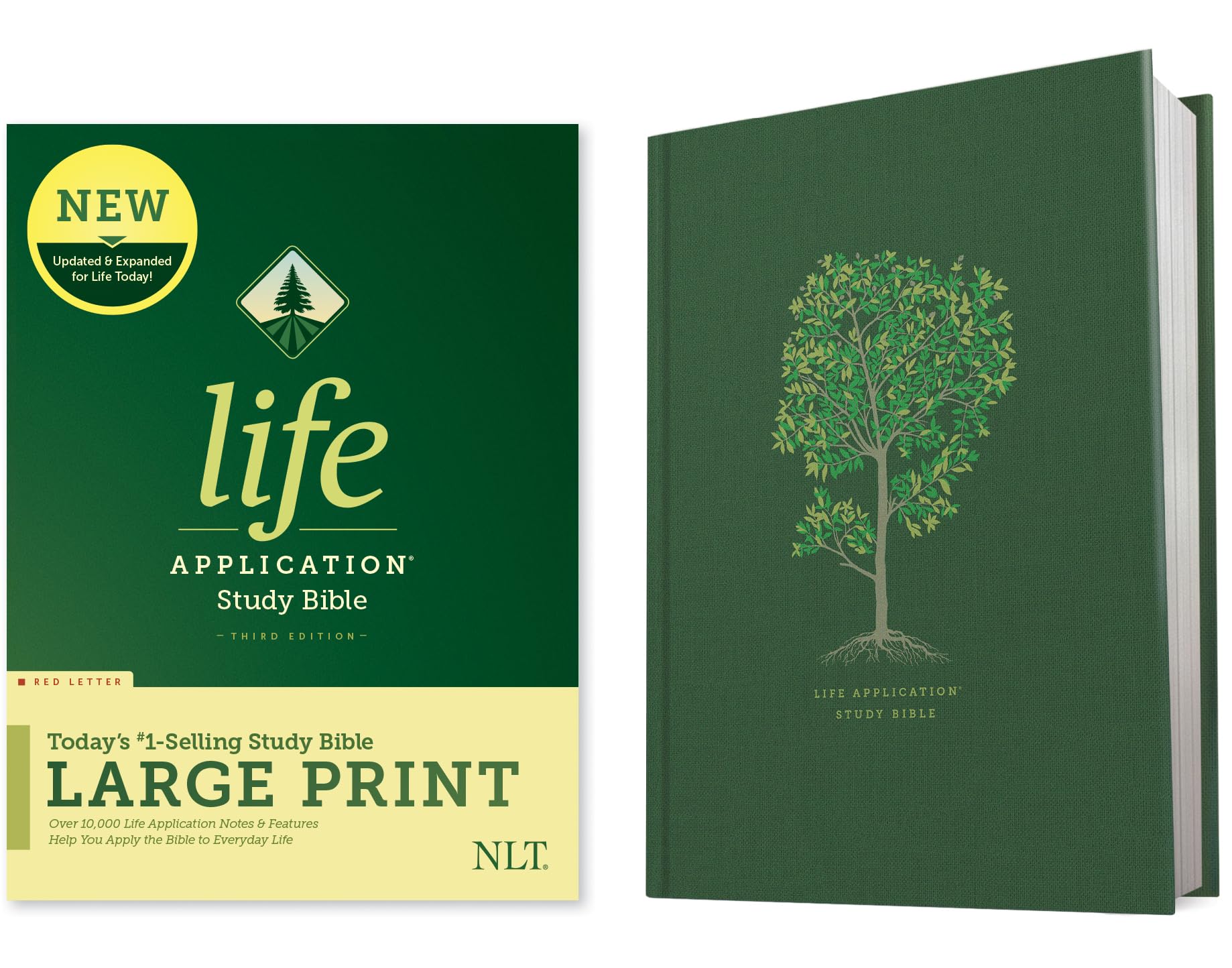 Tyndale NLT Life Application Study Bible, Third Edition, Large Print (Hardcover, Red Letter)  New Living Translation Bible, Lar