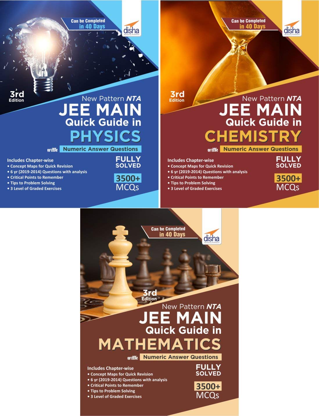 New Pattern Nta Jee Main Quick Guide In Physics, Chemistry & Mathematics With Numeric Answer Questions 3Rd Edition