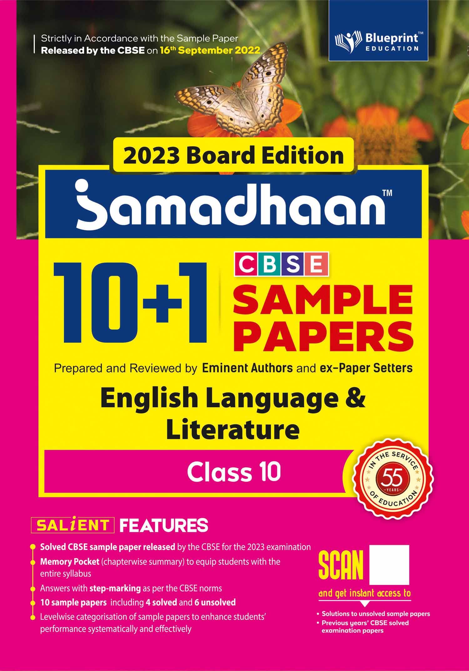 Samadhaan 10+1 Cbse Sample Papers Class 10 English Language And Literature For 2023 Cbse Board Exam (Based On Cbse Sample Paper 
