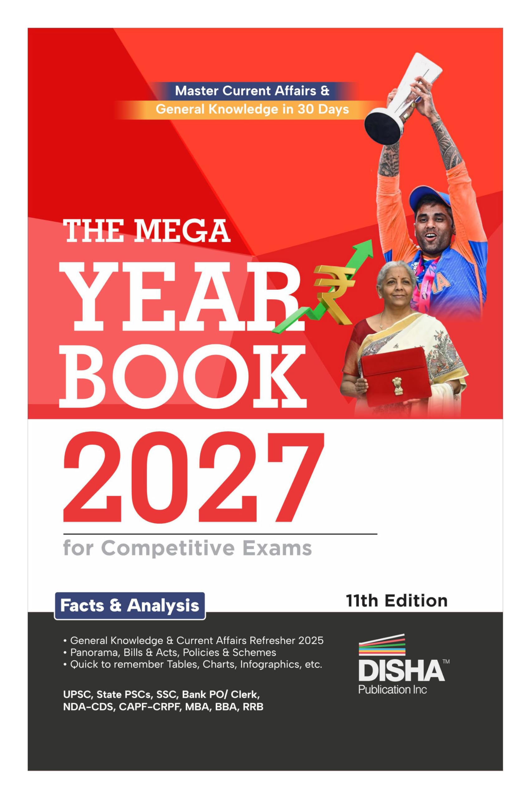 Disha The Mega Yearbook 2027 for Competitive Exams  11th Edition | General Knowledge, Studies & Current Affairs | UPSC, State P