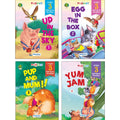 THE BOOK TREE Phonics First Reading Book of 3 letter words reading book, set of 4 books for early readers with activity. LARGE F